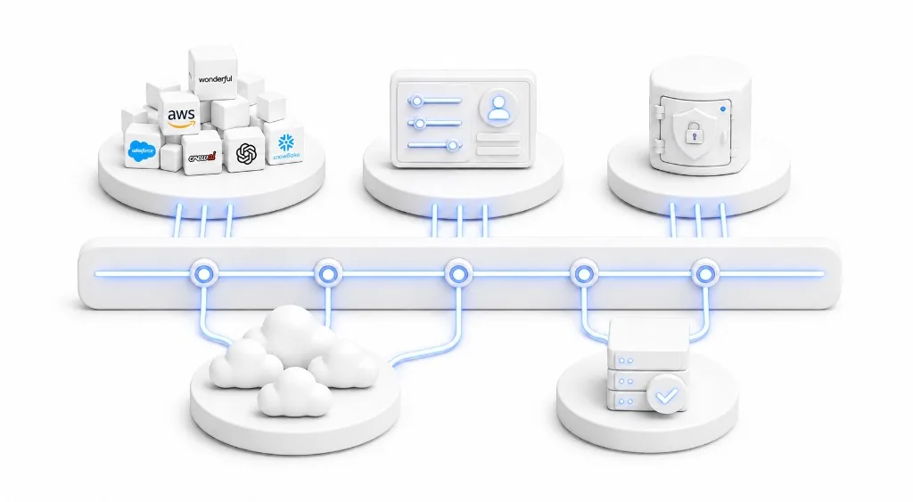 AvonAI connecting your AI stack, controls, security, cloud, and reporting through one backbone